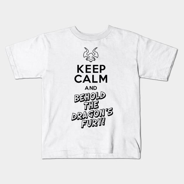 Keep Calm And Behold The Drangon's Fury! Drogoz Paladins Ultimate Line Kids T-Shirt by gregG97